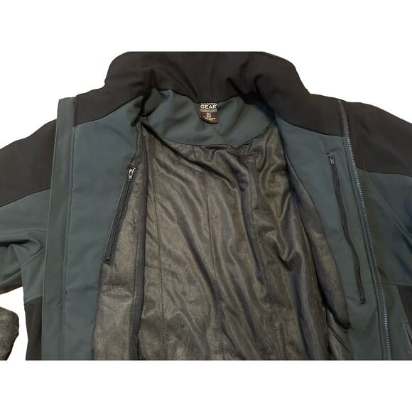 Black Gray Gravel Gear Mens Insulated Soft Shell Jacket Size X-Large - Picture 4 of 14